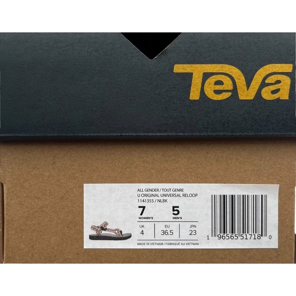 Teva Original Universal Men's Sport Strappy Sandals Size‎ 5 Tan Brown Black